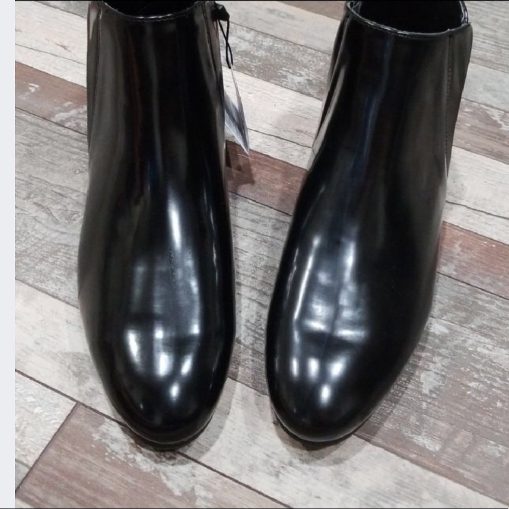 ZARA BLACK PATENT LEATHER BOOTS WOMENS 6 NEW wTags - Picture 4 of 5
